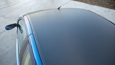 Carbon fibre effect roof